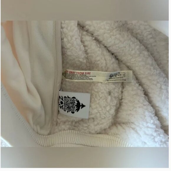 Free People NWT Sundown Fleece Joggers Wide Leg Pants FP Movement Ivory size XL - Picture 11 of 13
